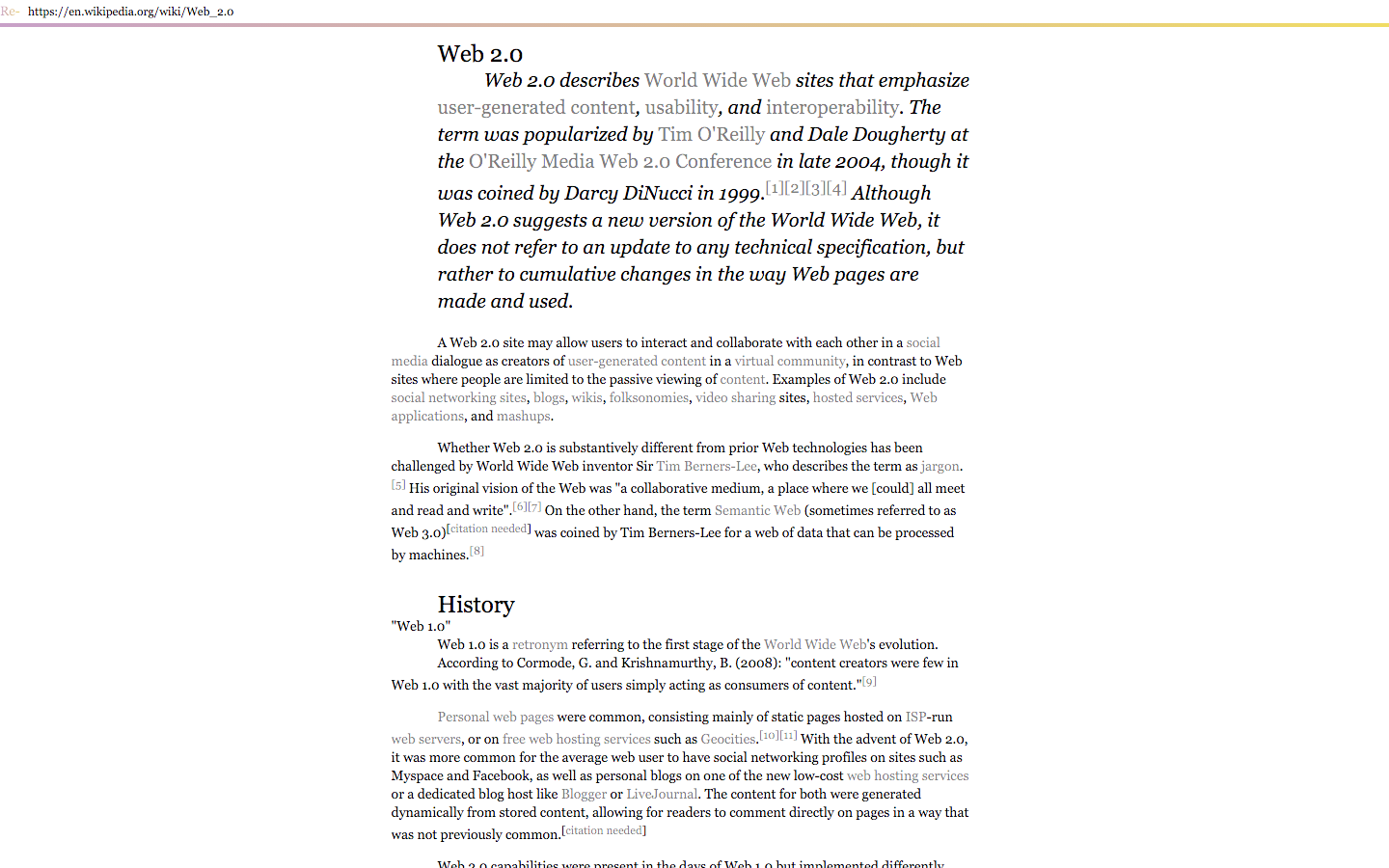 amir houieh - How a Wikipedia page could look like in Re
